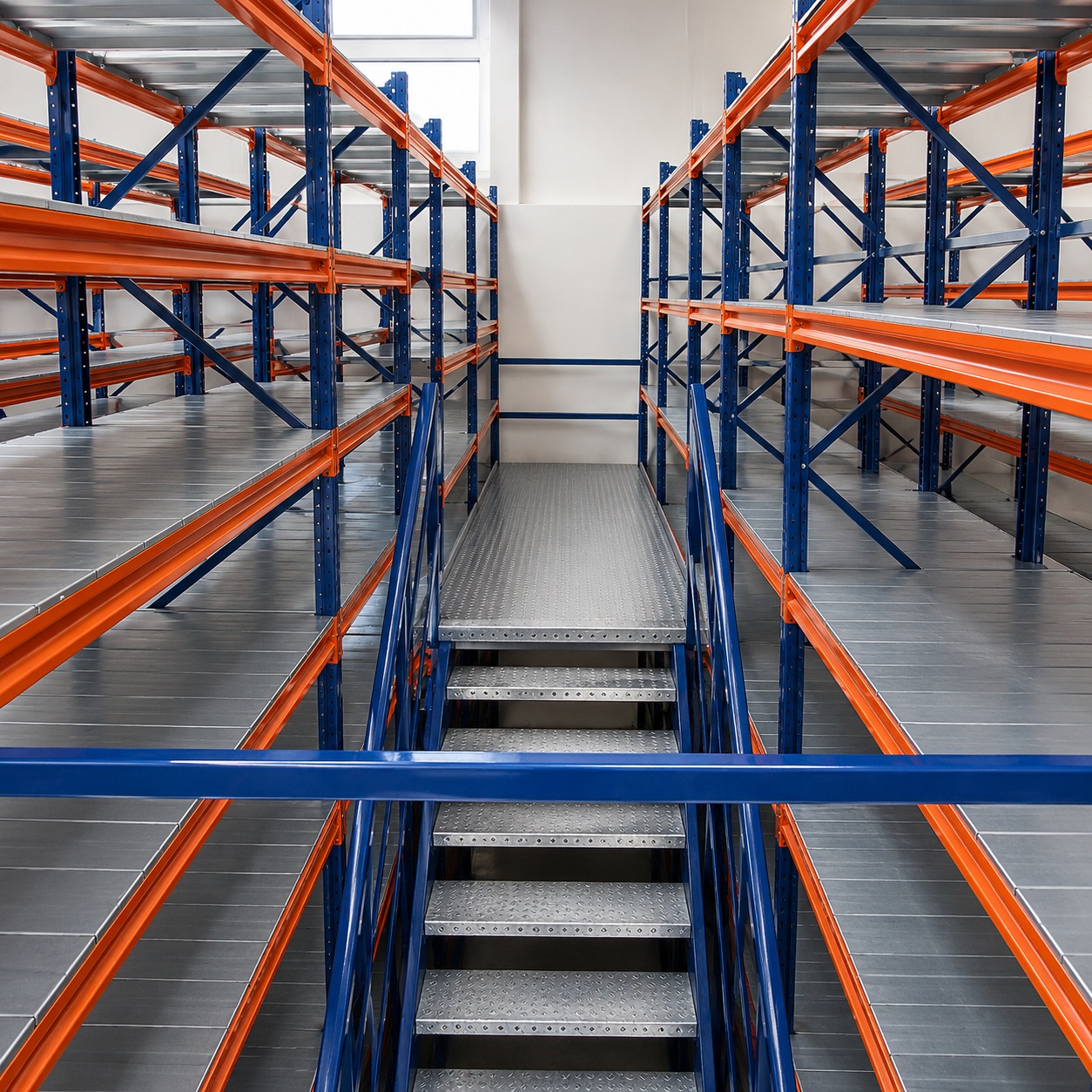 BNI RACKS Y SISTEMAS DE ALMACENAMIENTO 45 Pasillo de Mezzanine Industrial