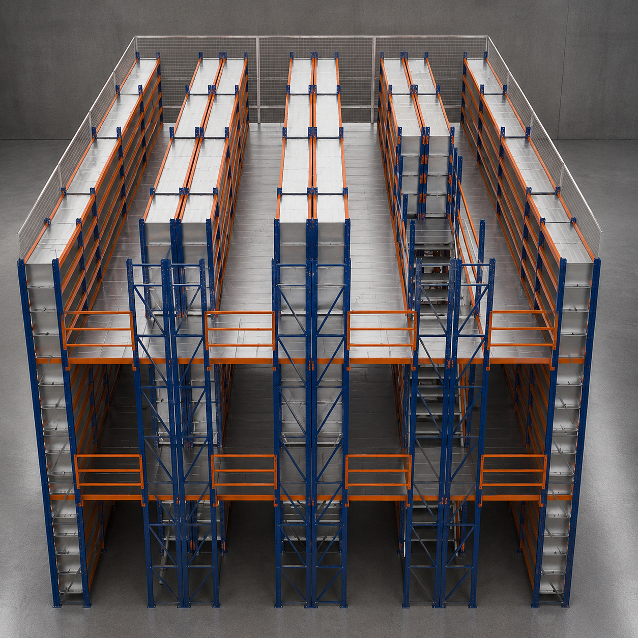 BNI RACKS Y SISTEMAS DE ALMACENAMIENTO 44 Sistema de Racks Multinivel con Mezzanine