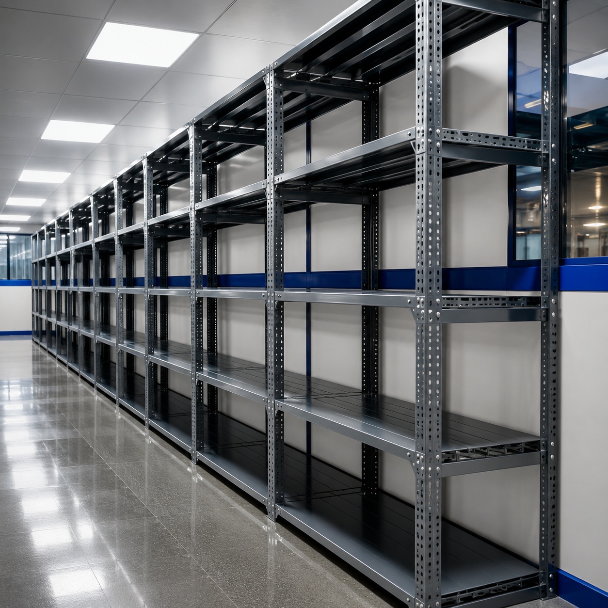 BNI RACKS Y SISTEMAS DE ALMACENAMIENTO 3 anaqueles-metalicos-industriales-para-almacen-ingenium-bni.
