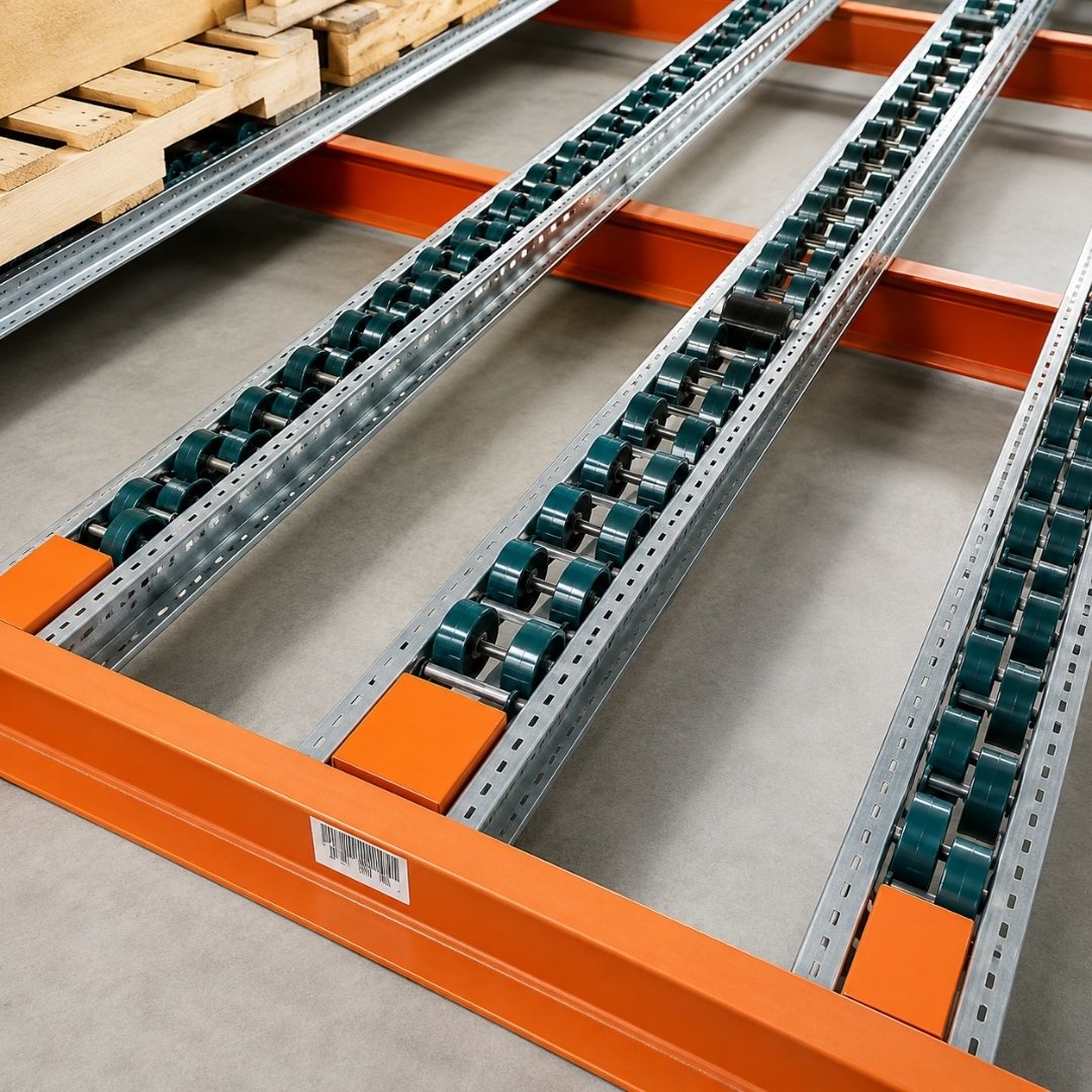 BNI RACKS Y SISTEMAS DE ALMACENAMIENTO 31 Pallet Flow Roller Lane