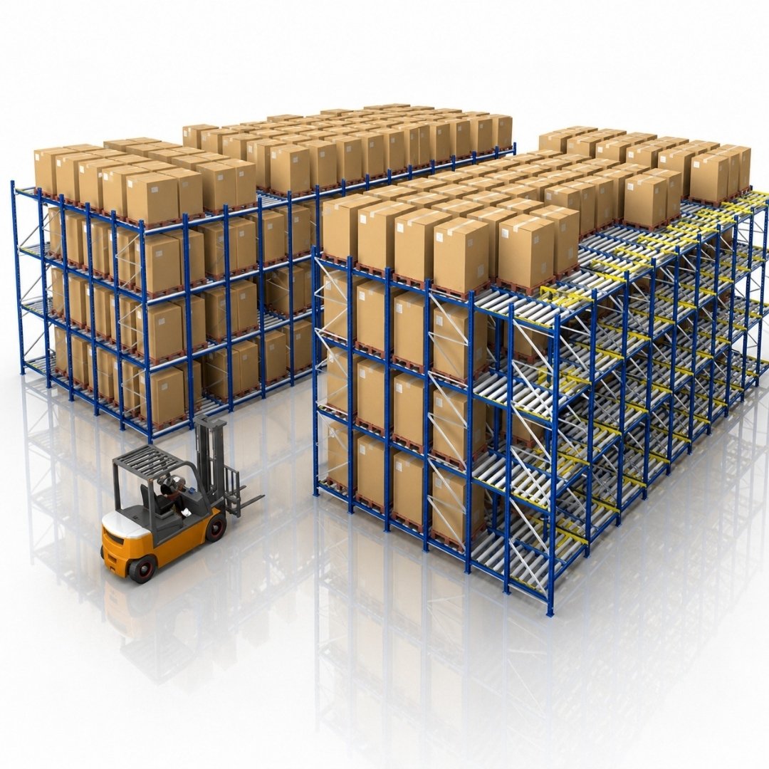 BNI RACKS Y SISTEMAS DE ALMACENAMIENTO 36 Rack Dinámico para Tarimas